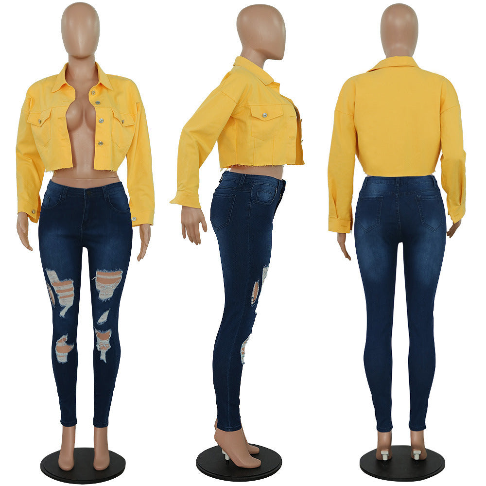 Jacket Women Streetwear Denim