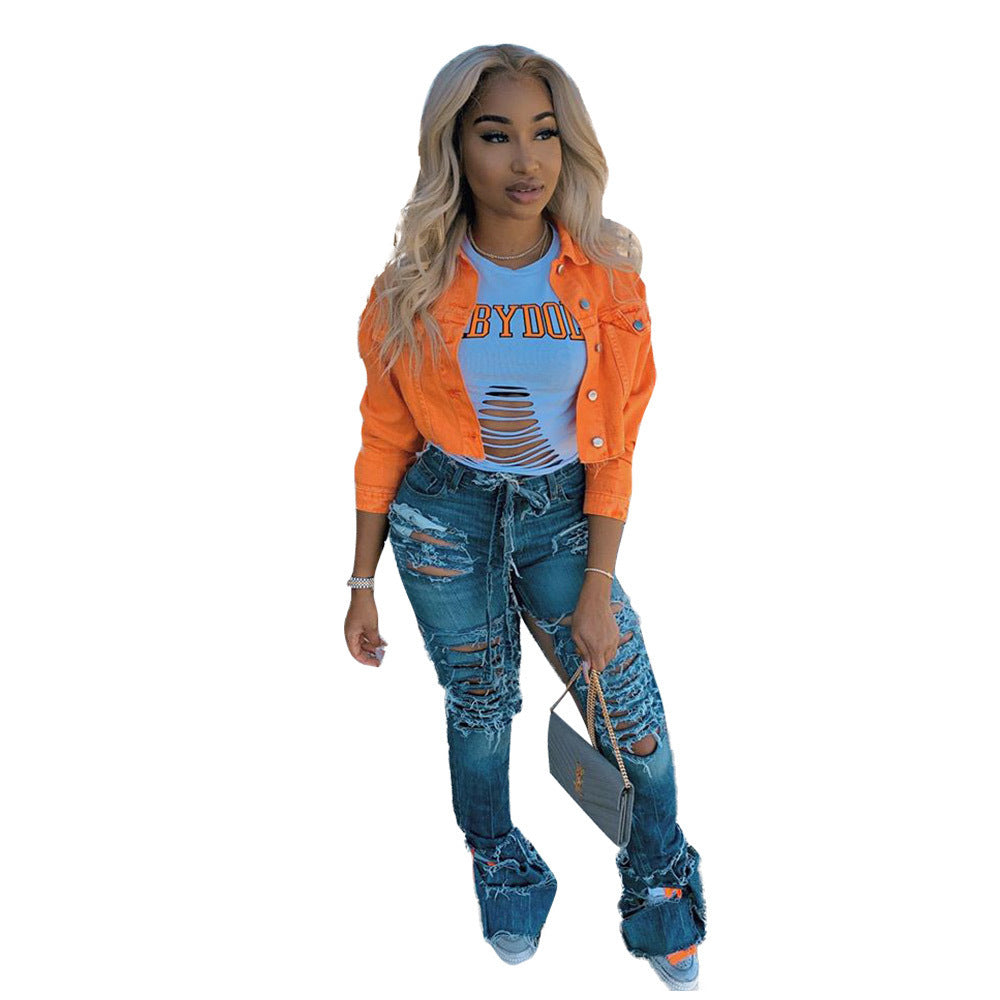 Jacket Women Streetwear Denim